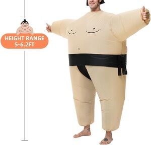 Inflatable Sumo Wrestler Costume - blue and red 2 pack